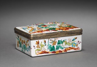 Box, 1749-1750. France, 18th century. Silver gilt and enamel; overall: 6.4 x 8.6 cm (2 1/2 x 3 3/8