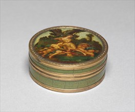 Snuff Box, 1700s. France, 18th century. Wood decorated with lacquer with gold or gilt metal mounts,