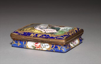 Snuff Box, late 1700s. South Staffordshire Factory (British). Enamel on copper with gilt metal