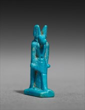 Amulet of Anubis, 525-332 BC. Egypt, Late Period, Dynasty 27-Second Persian Period. Turquoise