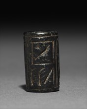 Cylinder Seal of Mycerinus, 2573-2124 BC. Egypt, Dynasty 4, reign of Mycerinus. Serpentinite;