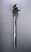 Schiavona Broadsword, 1700s. Italy, Venice, 18th century. Steel, brass, leather and wood; overall: