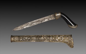 Knife, 1500s - 1800s. Sumatra. overall: 28.7 cm (11 5/16 in.); blade: 20.5 cm (8 1/16 in.)