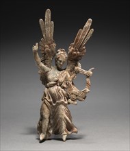 Figurine, 3rd-1st Century BC. Greece, Myrina, Hellenistic period. Terracotta; overall: 16.9 cm (6