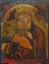 Virgin and Child, 1400s. Byzantine (Dalmatian?), 15th century. Tempera and gold on wood; framed: 63