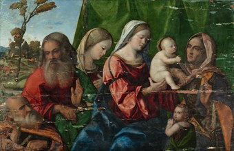 Virgin and Child with Saints, c. 1510. Italy, Venice, 16th century. Oil on wood; framed: 109.5 x