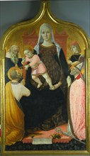 Virgin and Child, with Saints Anthony Abbott, Mark, Severino, and Sebastian, c. 1490-1496. Lorenzo