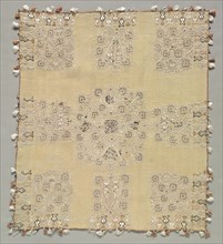 Kerchief, late 1800s. Greece, Northern Islands, Chios ?, late 19th century. Embroidery, silk and
