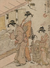 The Fourth Month (from the series Fashionable Monthly Visits to Temples in the Four Seasons), 1784.