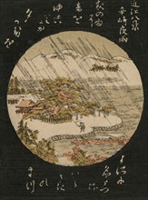 Night Rain on the Karasaki Pine (from the series Eight Views of Omi Province), 1770s. Japan, Edo