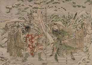 Winter Scene from the Romance of the Three Kingdoms, c. 1790. Kitagawa Utamaro (Japanese,