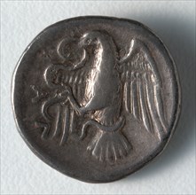 Drachma: Flying Eagle (reverse), c. 369-336 BC. Greece, 4th century BC. Silver; diameter: 1.8 cm