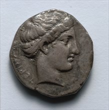 Stater: Head of Nymph (obverse), after 400 BC. Greece, Terina, after 5th century BC. Silver;