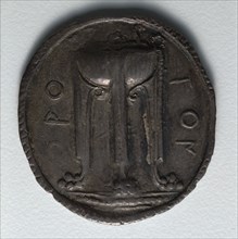 Stater: Tripod (obverse), 550-480 BC. Greece, Croton, 6th-5th century BC. Silver; diameter: 3 cm (1