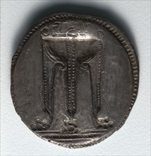 Stater: Tripod (reverse), 550-480 BC. Greece, Croton, 6th-5th century BC. Silver; diameter: 3 cm (1