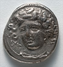Drachma: Fountain Nymph Larissa (obverse), 400-344 BC. Greece, Thessaly, 4th century BC. Silver;