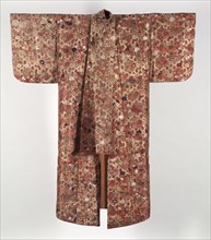 Noh Robe (Karaori), 1800-1850. Japan, 19th century, Tokugawa Period (1600-1850). Brocaded silk with
