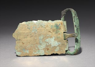 Belt Buckle, 918-1392. Korea, Goryeo period (918-1392). Bronze gilt; overall: 7.5 x 5.5 cm (2 15/16
