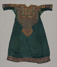 Woman's Dress, 1800s. India, Cutch, 19th century. Embroidery, silk thread on silk ground; overall: