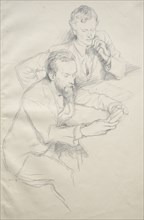 Ricketts and Shannon, 1897. William Rothenstein (British, 1872-1945). Lithograph