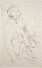 Auguste Rodin, 1897. William Rothenstein (British, 1872-1945). Lithograph