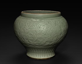 Jar:  Celadon Ware, Ming dynasty (1368-1644). China, Ming dynasty (1368-1644). Stoneware;