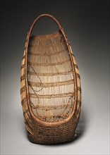 Cradle Basket, c 1875- 1910. California, Yurok or Hupa, Late 19th century. Twined; overall: 17.8 x