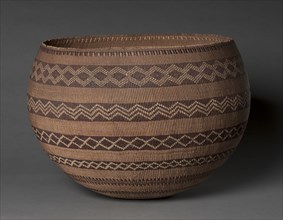 Storage Bowl, late 1800. California, Pomo, late 19th century. Twined; overall: 27.3 x 45.7 cm (10