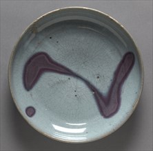 Plate: Jun Ware, 1279-1368. Northern China, Yuan dynasty (1271-1368). Stoneware with mottled glaze;