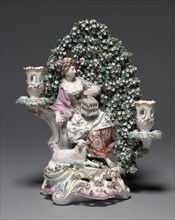 Candelabras, c. 1775. Derby Porcelain Factory (Chelsea-Derby Period). Soft-paste porcelain; part 1: