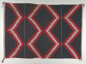 Hubbell Revival-style Rug with Moki (Moqui) Stripes, c. 1890-1910. America, Native North American,