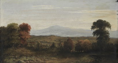 Landscape. Imitator of Jasper F. Cropsey (American, 1823-1900). Oil on canvas; unframed: 34.3 x 59
