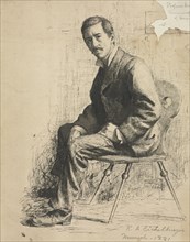 Sketch of Professor Mowotny, 1881. Robert A. Eichelberger (American, 1890). Pencil;