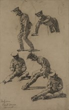 Five Studies of a Soldier, fourth quarter 19th century or first third 20th century. Carl Marr