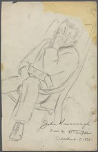 Sketch of John Kavanaugh, 1882. Frank H. Tompkins (American, 1847-1922). Pencil