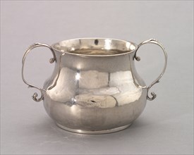 Two-Handled Cup, c. 1720. George Hanners (American, c. 1696-1740). Silver; with handle: 10 x 17.4