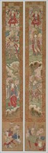 Buddhist Panel, 1300s. China, Yuan dynasty (1271-1368). Hanging scroll, ink and color on paper;