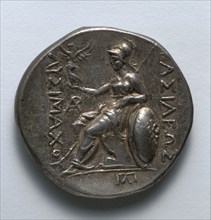 Tetradrachm: Athena (reverse), 323-281 BC. Greece, 4th-3rd century BC. Silver; diameter: 0.6 cm