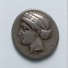 Drachma, 300s BC. Greece, 4th century BC. Silver; diameter: 1.8 cm (11/16 in.).