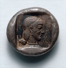 Drachm: Aphrodite (reverse), 550-500 BC. Greece, 6th century BC. Silver; diameter: 1.6 cm (5/8 in.)