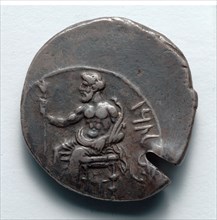 Stater: Baal (obverse), 379-374 BC. Greece, 4th century BC. Silver; diameter: 2.3 cm (7/8 in.).
