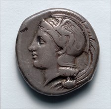 Stater: Athena (obverse), c. 400 BC. Greece, late 5th century BC. Silver; diameter: 2 cm (13/16 in