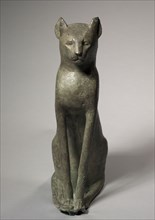 Cat Coffin, 305-30 BC. Egypt, Ptolemaic Dynasty (305-30 BC). Bronze, hollow cast; overall: 51 x 14