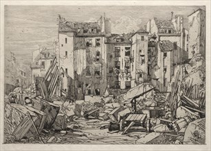 Demolition of Old Houses in Paris, 1862. Maxime Lalanne (French, 1827-1886). Etching