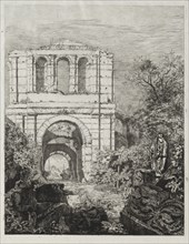 Ruines du Palais Lallien. Maxime Lalanne (French, 1827-1886). Etching
