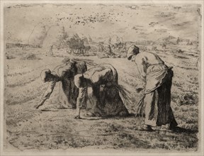 The Gleaners. Jean-François Millet (French, 1814-1875). Etching