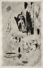 Plate with Sketches. Jean-François Millet (French, 1814-1875). Etching