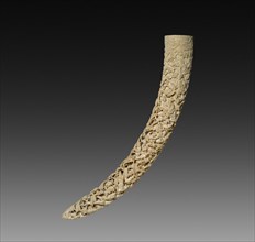 Tusk, 1800s. China, 19th century. Ivory; overall: 62.2 cm (24 1/2 in.).