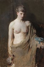 Hebe, c. 1890. Abbott Handerson Thayer (American, 1849-1921). Oil on canvas; unframed: 117 x 75 cm