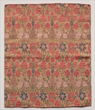 Fragment, 1700s. Iran, 18th century. Lampas weave; overall: 24.8 x 21 cm (9 3/4 x 8 1/4 in.)